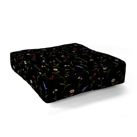 Gabriela Fuente Night Bloom Floor Pillow Square