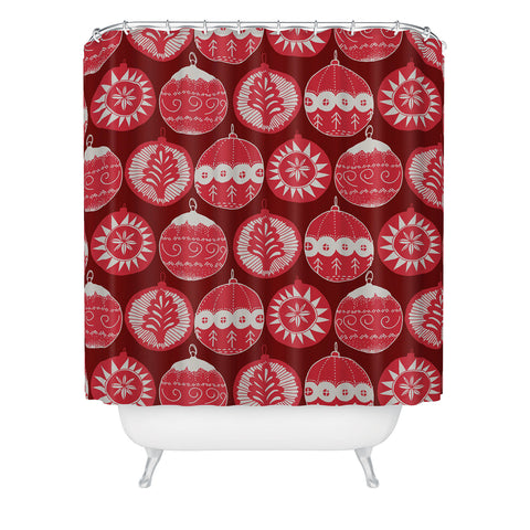 Gabriela Fuente Noel rouge Shower Curtain