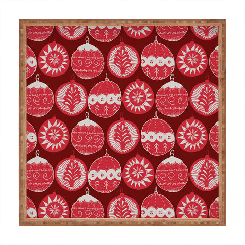 Gabriela Fuente Noel rouge Square Tray