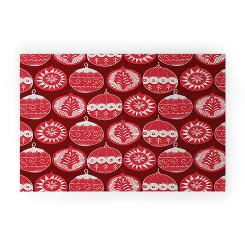 Gabriela Fuente Noel rouge Welcome Mat