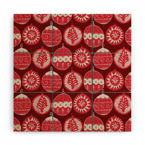 Gabriela Fuente Noel rouge Wood Wall Mural