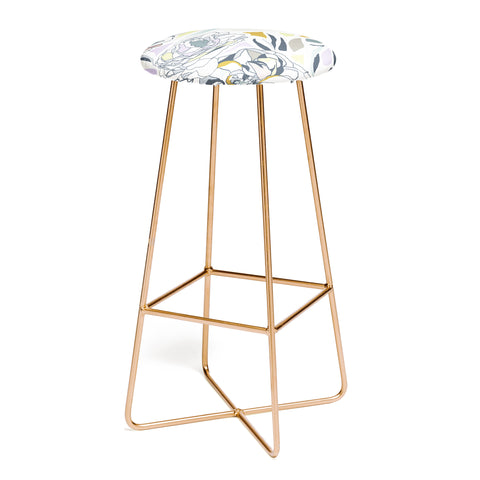 Gabriela Fuente nordic floral Bar Stool