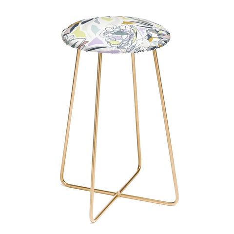 Gabriela Fuente nordic floral Counter Stool