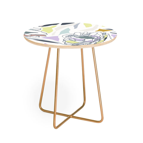 Gabriela Fuente nordic floral Round Side Table
