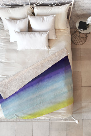 Gabriela Fuente ocean stripe Fleece Throw Blanket