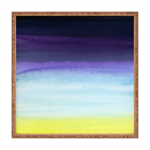 Gabriela Fuente ocean stripe Square Tray