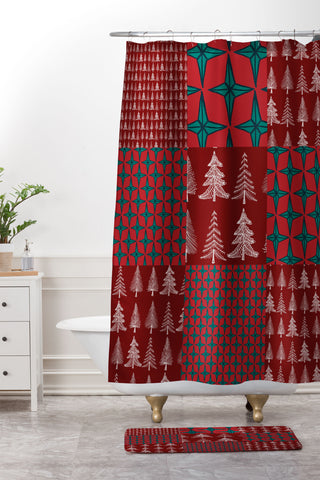 Gabriela Fuente Patchmas Shower Curtain And Mat