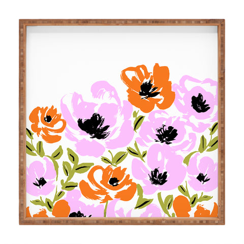 Gabriela Fuente pink fun Square Tray