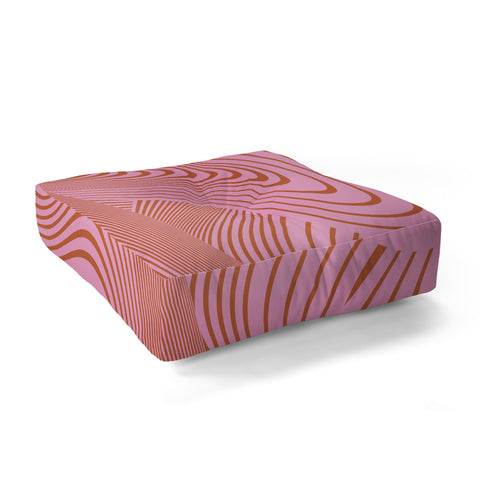 Gabriela Fuente Pink Future Floor Pillow Square