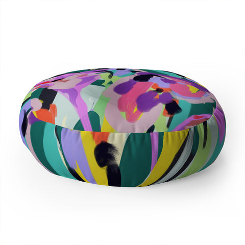 Gabriela Fuente Pink splash Floor Pillow Round
