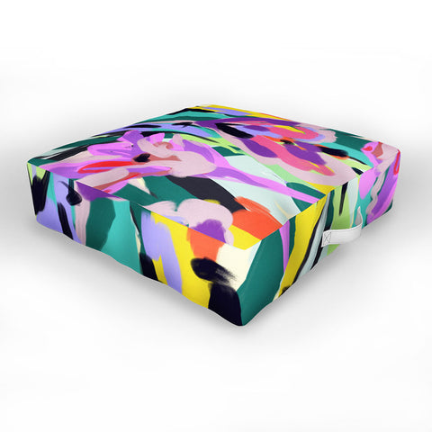 Gabriela Fuente Pink splash Outdoor Floor Cushion