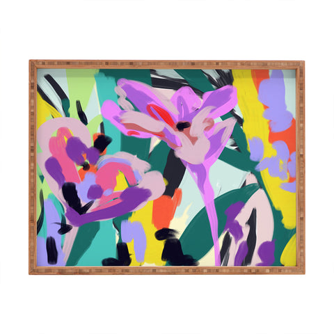 Gabriela Fuente Pink splash Rectangular Tray