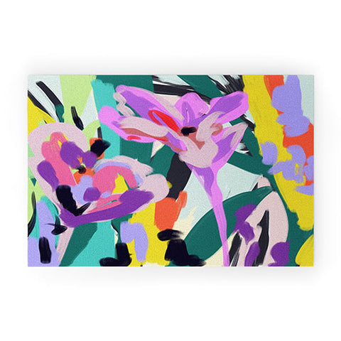 Gabriela Fuente Pink splash Welcome Mat