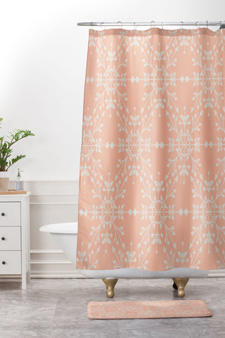 Gabriela Fuente Snow dream Shower Curtain And Mat