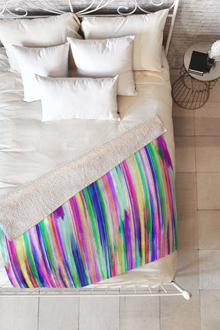 Gabriela Fuente Summer Flash Fleece Throw Blanket