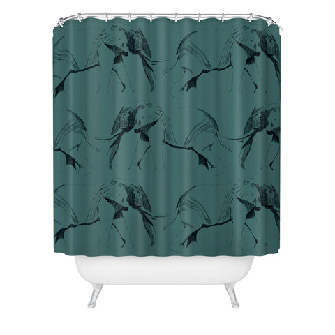 Gabriela Fuente The Elephant in the Room 2 Shower Curtain