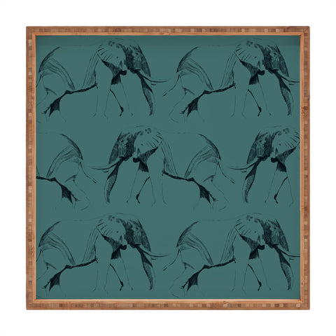 Gabriela Fuente The Elephant in the Room 2 Square Tray