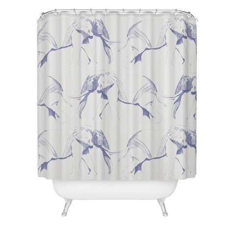 Gabriela Fuente The Elephant in the Room Shower Curtain