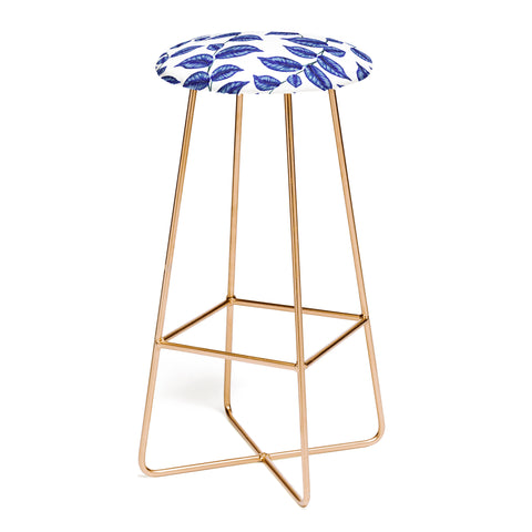 Gabriela Fuente Tropical Blue Bar Stool
