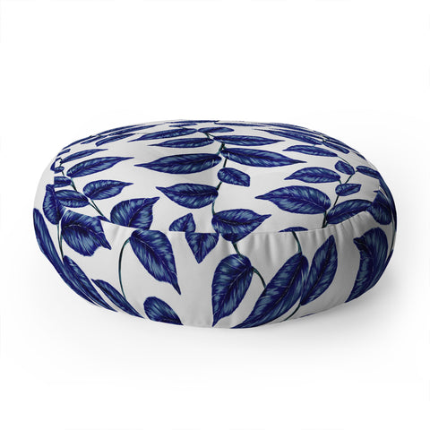 Gabriela Fuente Tropical Blue Floor Pillow Round