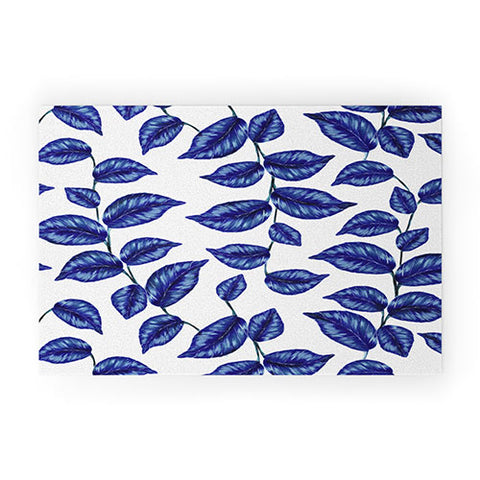 Gabriela Fuente Tropical Blue Welcome Mat