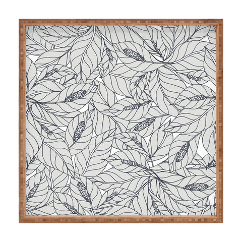Gabriela Fuente tropical white Square Tray