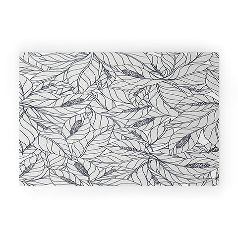 Gabriela Fuente tropical white Welcome Mat