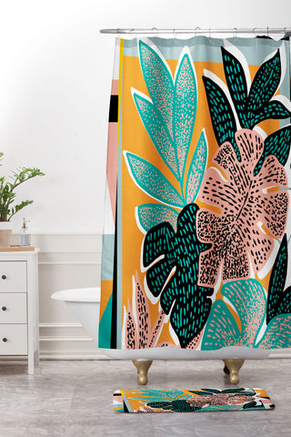 Gabriela Fuente Tropicanna Shower Curtain And Mat
