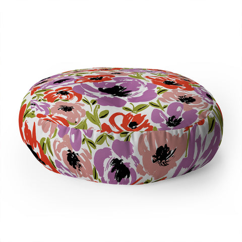 Gabriela Fuente Ultra Flora Floor Pillow Round