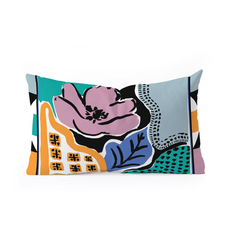 Gabriela Fuente Vacation Abstraction Oblong Throw Pillow