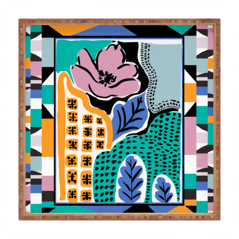 Gabriela Fuente Vacation Abstraction Square Tray
