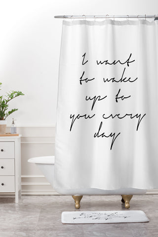 Gabriela Fuente wake me up Shower Curtain And Mat