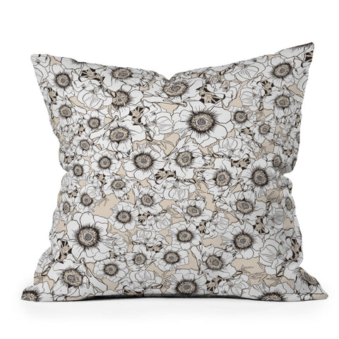 Gabriela Fuente White garden Throw Pillow