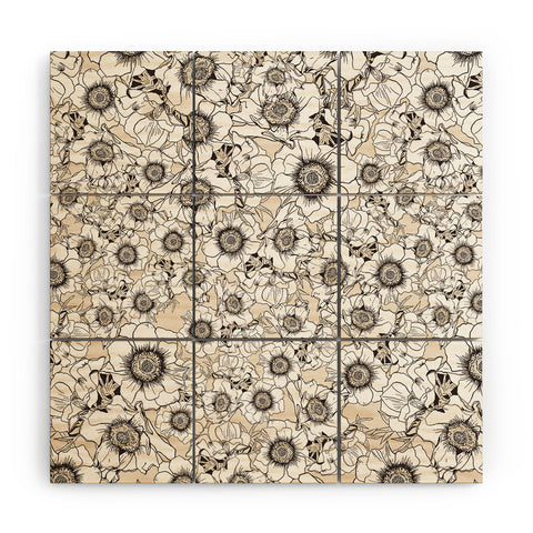 Gabriela Fuente White garden Wood Wall Mural