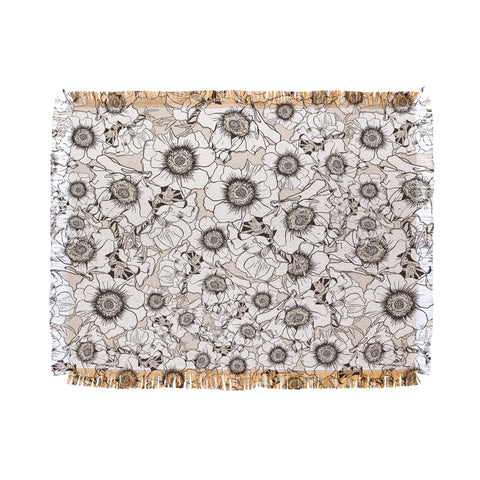 Gabriela Fuente White garden Throw Blanket