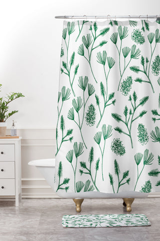 Gabriela Fuente Winter Classic Shower Curtain And Mat