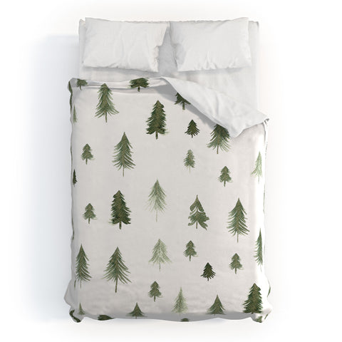 Gabriela Fuente winter forest Duvet Cover
