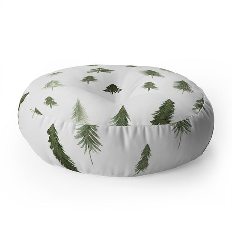Gabriela Fuente winter forest Floor Pillow Round