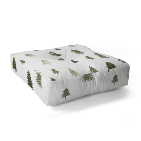 Gabriela Fuente winter forest Floor Pillow Square