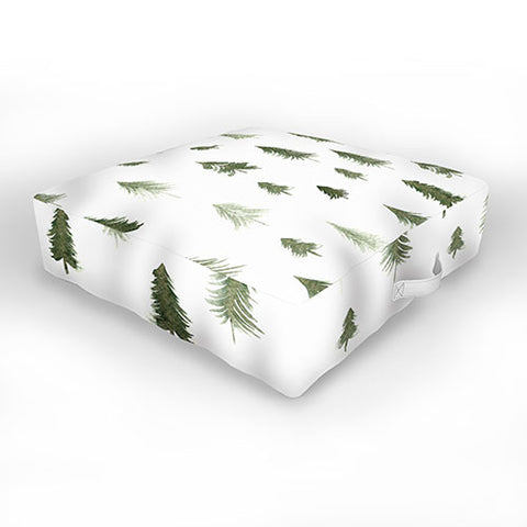 Gabriela Fuente winter forest Outdoor Floor Cushion
