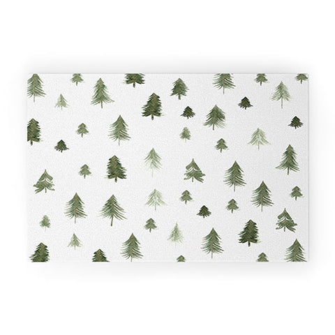 Gabriela Fuente winter forest Welcome Mat