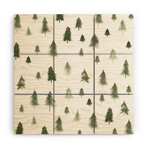 Gabriela Fuente winter forest Wood Wall Mural