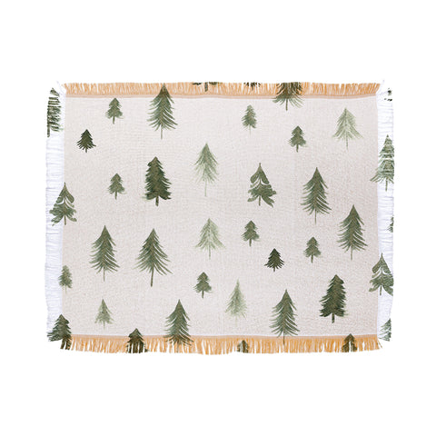 Gabriela Fuente winter forest Throw Blanket