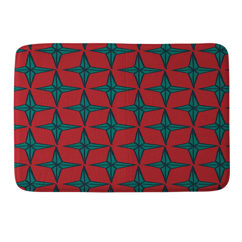 Gabriela Fuente Xmas Star Memory Foam Bath Mat