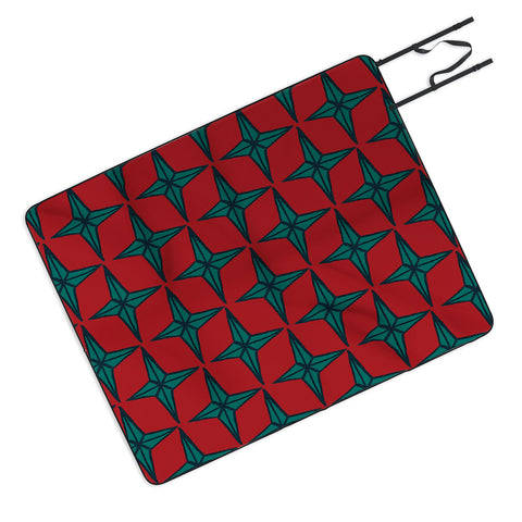 Gabriela Fuente Xmas Star Picnic Blanket
