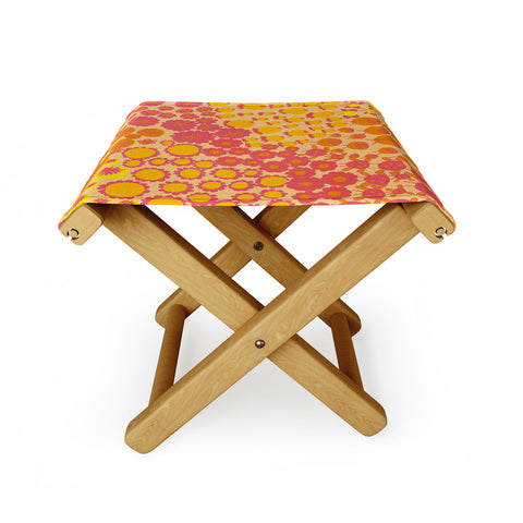 Gabriela Larios Alegra Orange Folding Stool