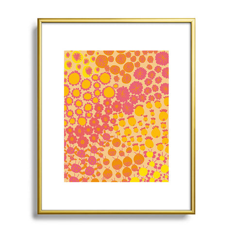 Gabriela Larios Alegra Orange Metal Framed Art Print