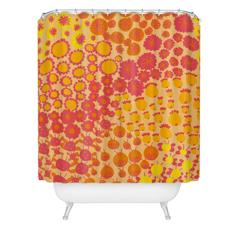 Gabriela Larios Alegra Orange Shower Curtain