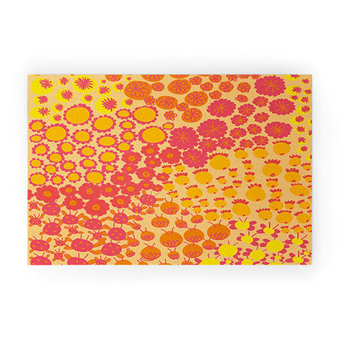 Gabriela Larios Alegra Orange Welcome Mat