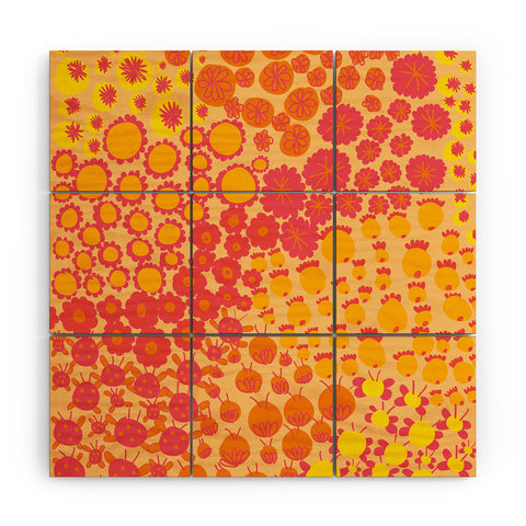 Gabriela Larios Alegra Orange Wood Wall Mural